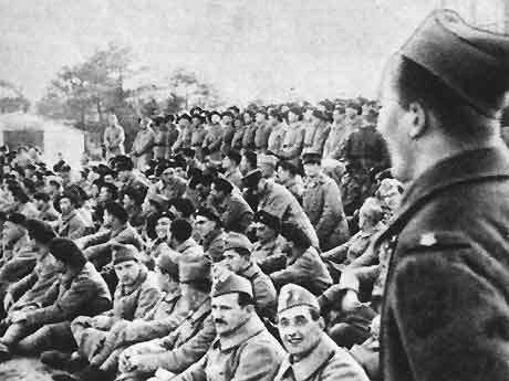 Coëtquidan, marzec 1940 r. - ośrodek formowania oddziałów polskich we Francji, pierwsze zajęcia żołnierzy